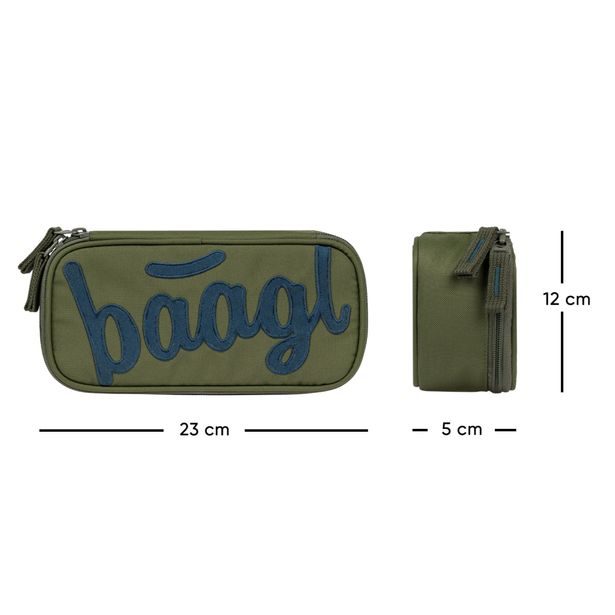 BAAGL Školní penál etue Olive GRS