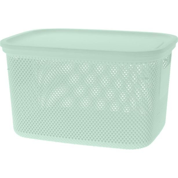 EXCELLENT HOUSEWARE Úložný koš s víkem 18 l zelená KO-027000210zele