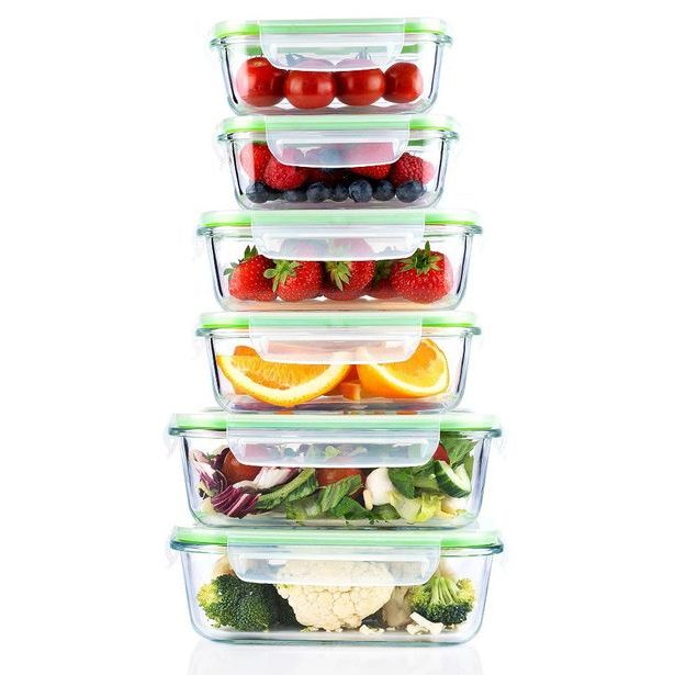 ALPINA Dóza na potraviny skleněná svíčkem sada 12 ks ED-226767