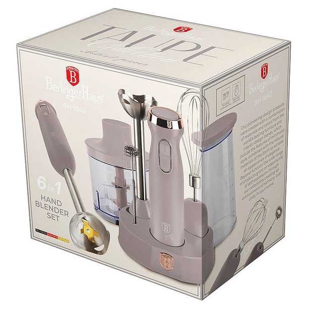 BERLINGERHAUS Mixér tyčový s příslušenstvím 6 ks Taupe Collection BH-9562