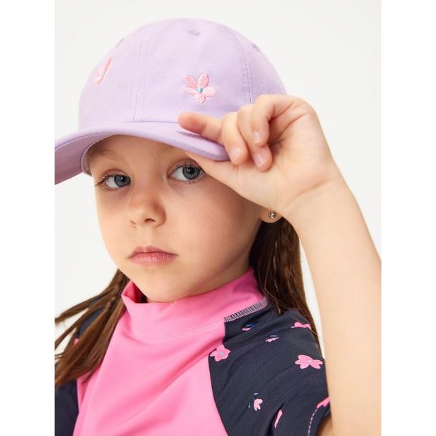 Unuo Dětská kšiltovka, Lila, Květiny
