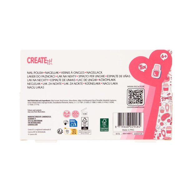 PARFEMOVANÝ LAK NA NEHTY SADA 5 KS