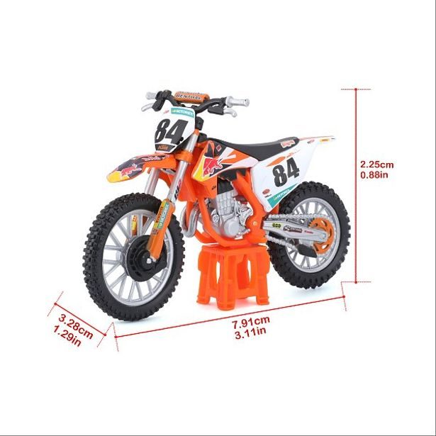 Bburago Bburago - Motocykl, CYCLE, Red Bull KTM 450 SX-F Factory Edition (2018), 1:18