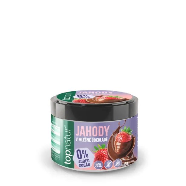 No Added Sugar Jahody v mléčné čokoládě, 150 g