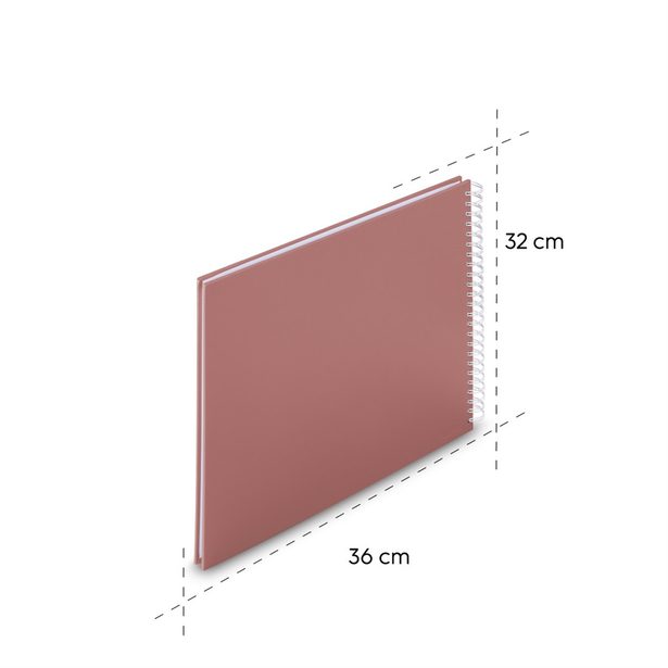 Hama album klasické spirálové FINE ART 36x32 cm, 50 stran, terra, bílé listy