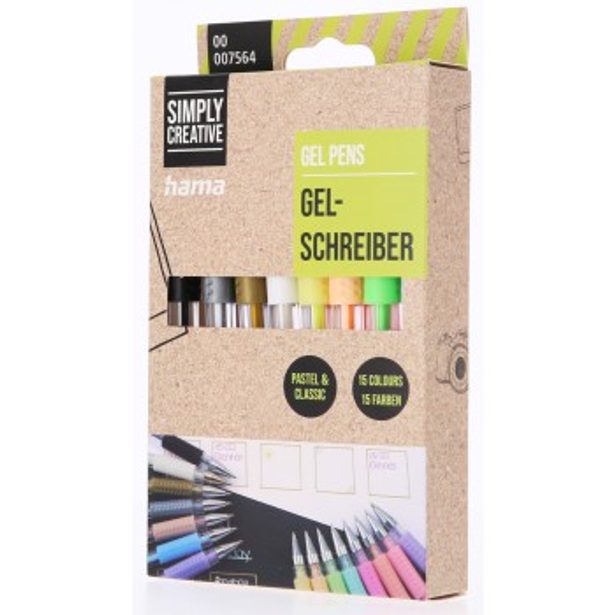 Hama gelové kuličkové pero Pastel and Classic - set 15 pastelových barev
