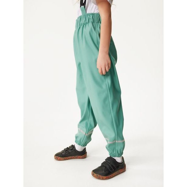 Unuo Dětské nepromokavé kalhoty bez zateplení, Zelená