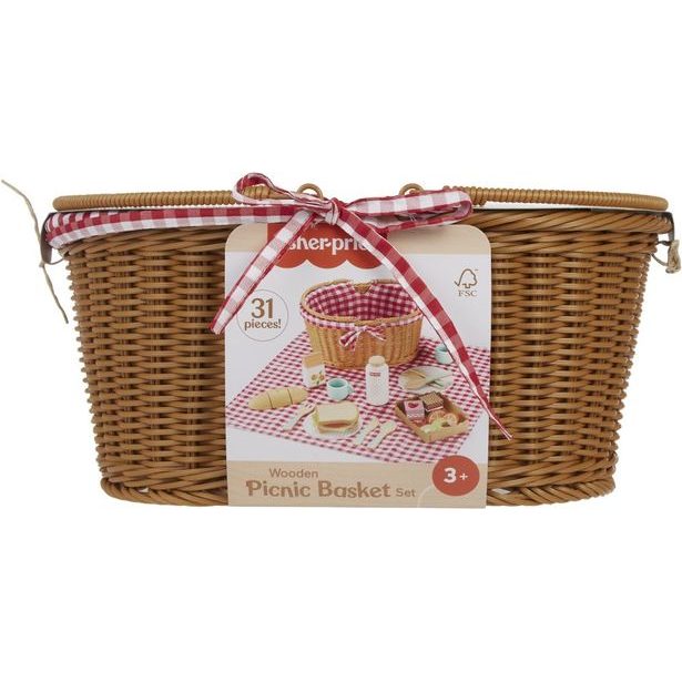 FP PIKNIKOVÝ KOŠ S DŘEVĚNÝMI DOBROTAMI