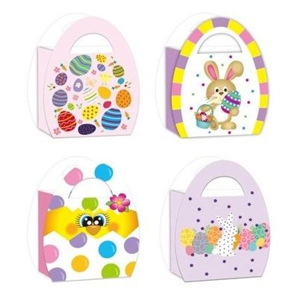 taška dárk. M, VELIKONOCE-4DEK., 18x23x10cm, UCHO, papír