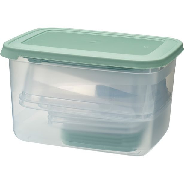 EXCELLENT HOUSEWARE Box na potraviny sada 13 ks zelená KO-024002110