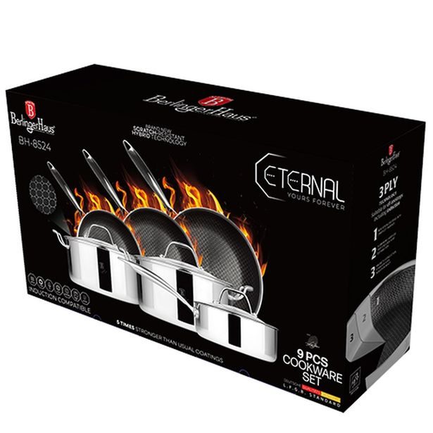 BERLINGERHAUS Sada nádobí s nepřilnavým povrchem 9 ks Eternal Collection BH-8524