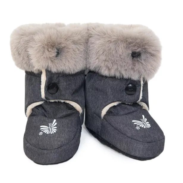 ESITO (handmade) Softshellové capáčky Aljaška - 0 ( 2 - 5 měsíců ) / šedá / latté