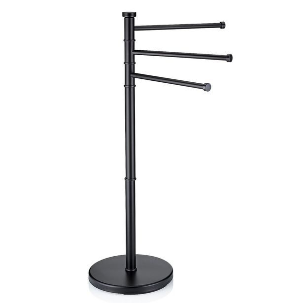 KELA Držák na ručníky Swing lakovaná nerez, černý 85,5 x 28,5 KL-18976