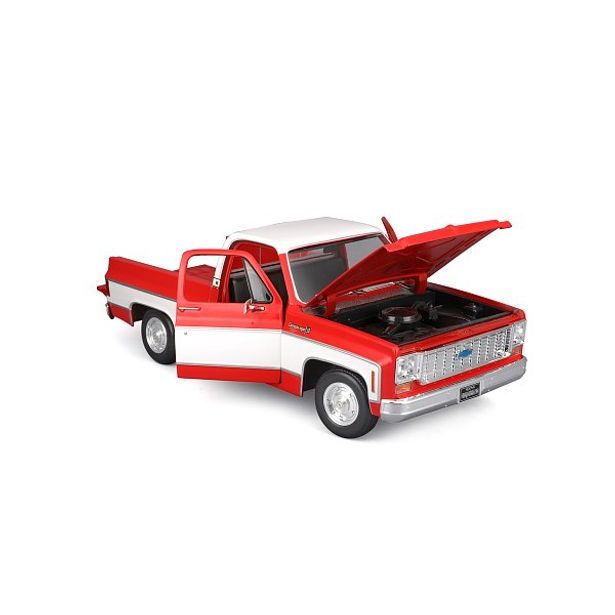 Maisto Maisto - 1974 Chevrolet C10 Cheyenne Super, červeno-bílá, 1:18