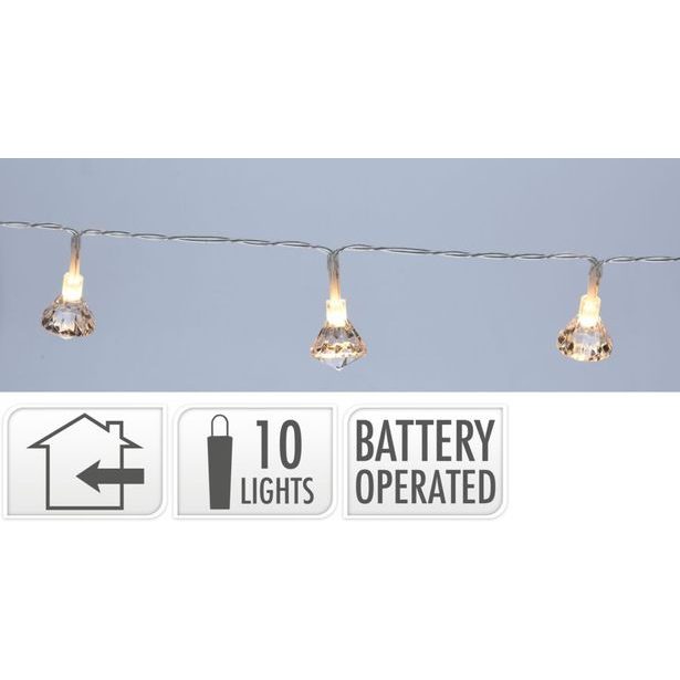 řetěz cm, LED, DIAMANTY, na baterie