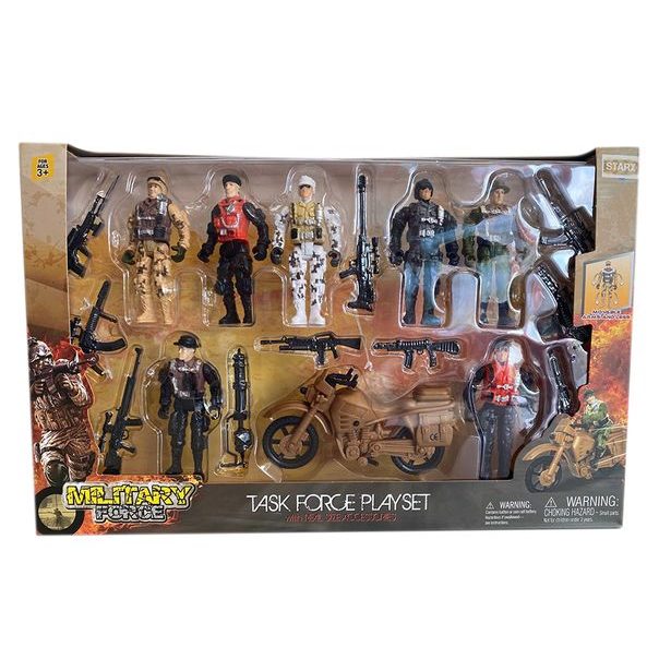 STARX Velká sada vojáčků s motorkou