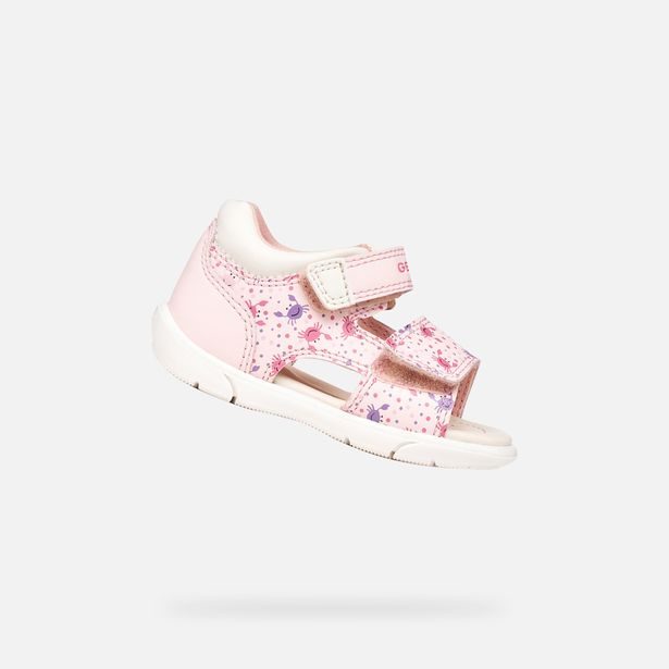 Růžové dívčí sandály pro první krůčky Geox Sandal Zapito