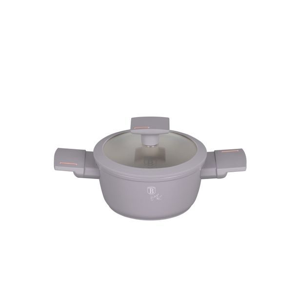BERLINGERHAUS Kastrol s titanovým povrchem a poklicí pro děti 14 cm Taupe Collection BH-8286