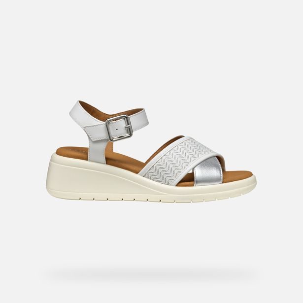 Bílé dámské sandály Geox Meliconia