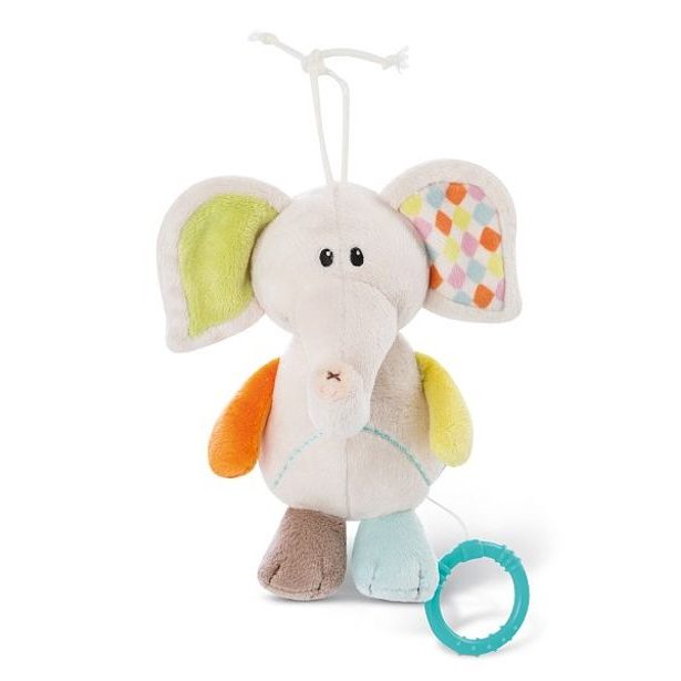 NICI NICI MFN plyš Slon Dundi na zavěšení s hracím strojkem, 18cm