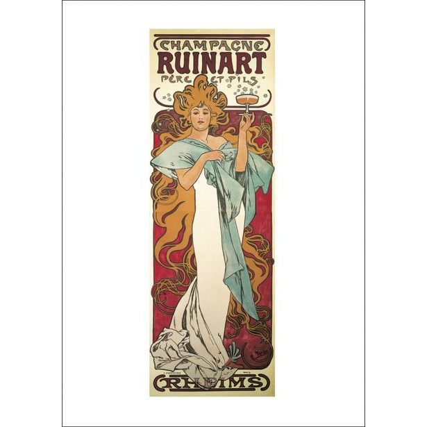 Pohled Alfons Mucha – Champagne Ruinart pohled, krátký Baagl