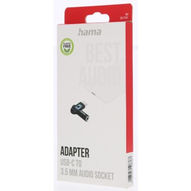 Hama audio adaptér USB-C na jack 3,5 mm, aktivní, kompaktní