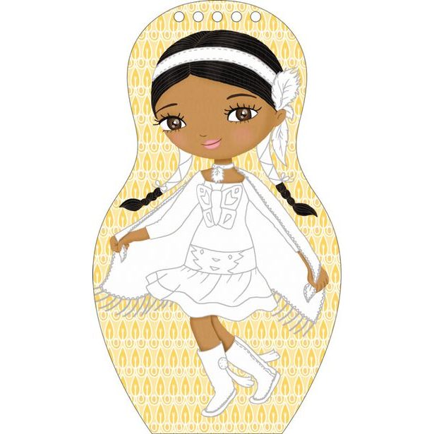 Obliekame indiánske bábiky APONI – Maľovanky Baagl