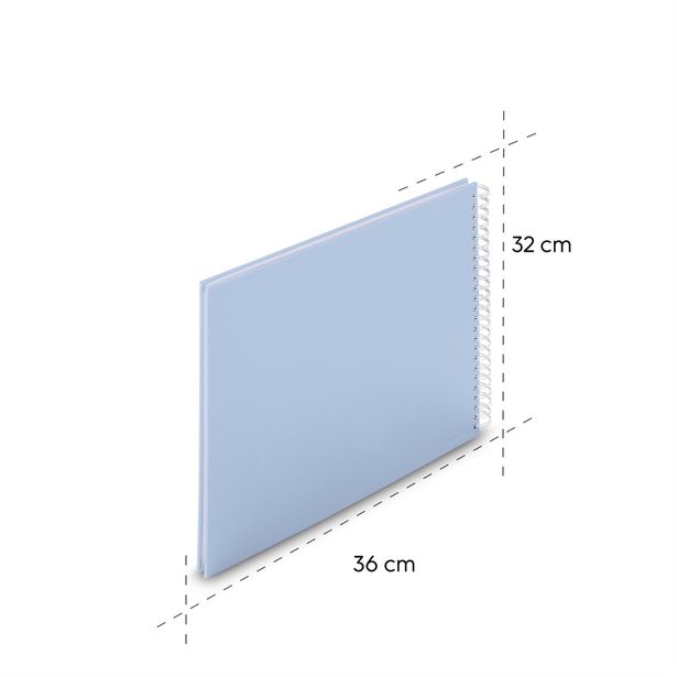 Hama album klasické spirálové FINE ART 36x32 cm, 50 stran, lagoon, bílé listy