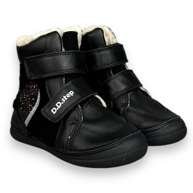 DDstep dětské zimní boty - Černé srdce