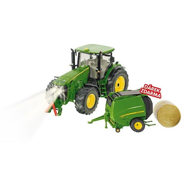 SIKU Control - limitovaná edice traktor John Deere + balíkovačka John Deere 1:32