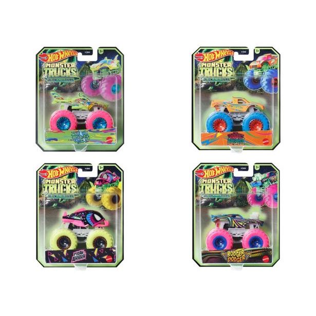 HW MONSTER TRUCKS SVÍTÍCÍ VE TMĚ ASST