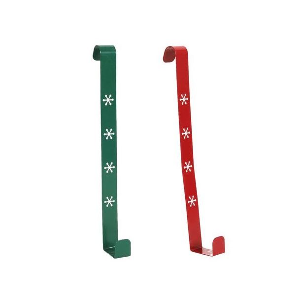 HIT DRŽÁK NA DVEŘE NA VÁNOČNÍ VĚNEC 35CM,ZELENÁ/ČERVEN_hamashop
