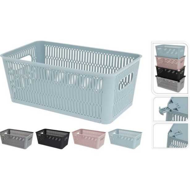 košík x x cm, stoh., mix barev, plast