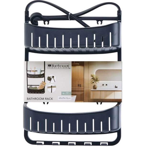 BATHROOM SOLUTIONS Regál koupelnový závěsný s přísavkami béžový KO-C80653830cern