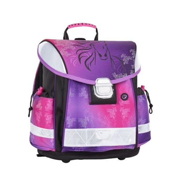 Školská aktovka pre dievčatká Bagmaster LIM 7 B VIOLET/PINK