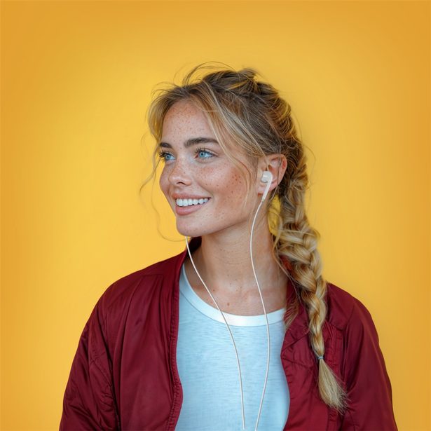 Hama sluchátka s mikrofonem Glow II, pecky, konektor Lightning, bílá