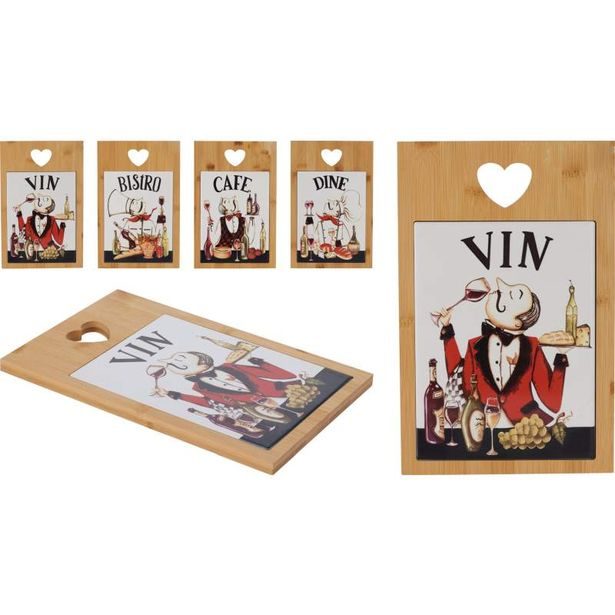 EXCELLENT HOUSEWARE Sevírovací prkénko s keramickou kachlí BISTRO KO-280000130bist