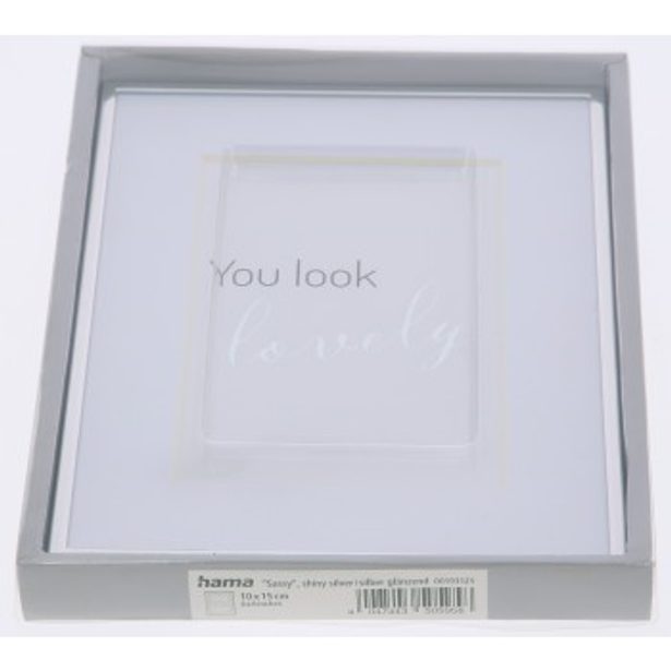 Hama portrétový rámeček SASSY, 10x15 cm, stříbrná lesklá