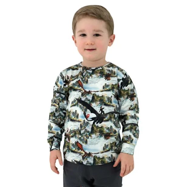 ESITO Dětské tričko dlouhý rukáv Draci