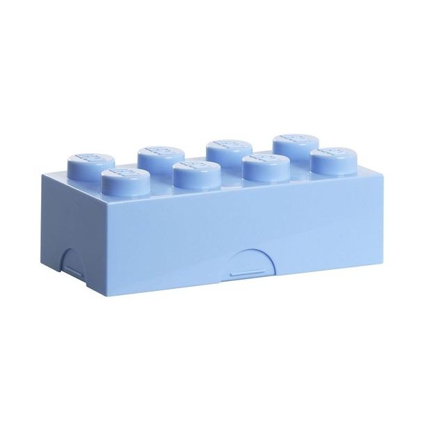 LEGO box na svačinu 100 x 200 x 75 mm - světle modrá