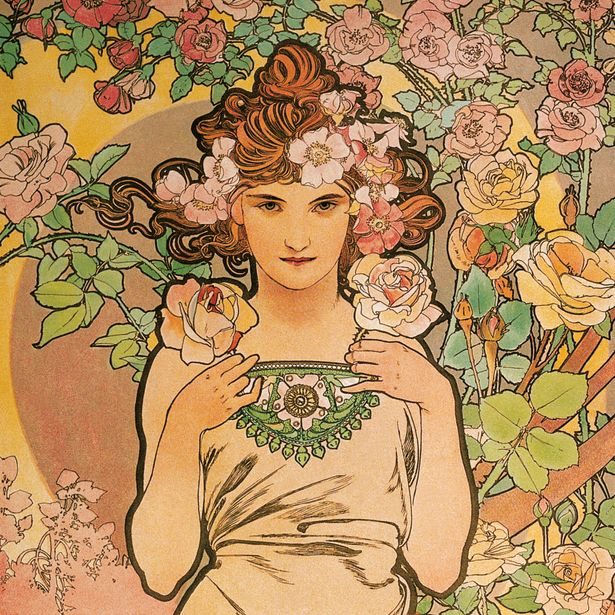 Poznámkový kalendář Alfons Mucha 2023, 30 × 30 cm Baagl