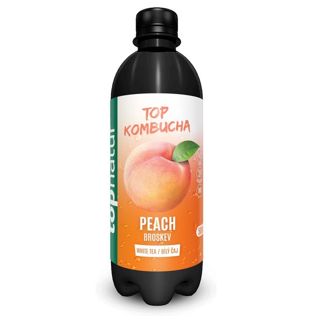 TOPNATUR Kombucha Broskev 500 ml