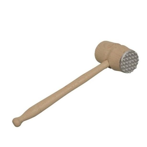 palička na maso, dřevo/kov