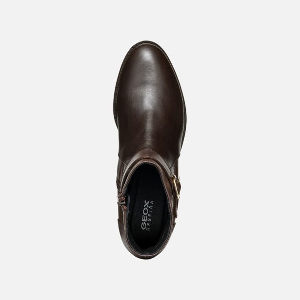 Hnědá dámská kotníková obuv Geox Felicity