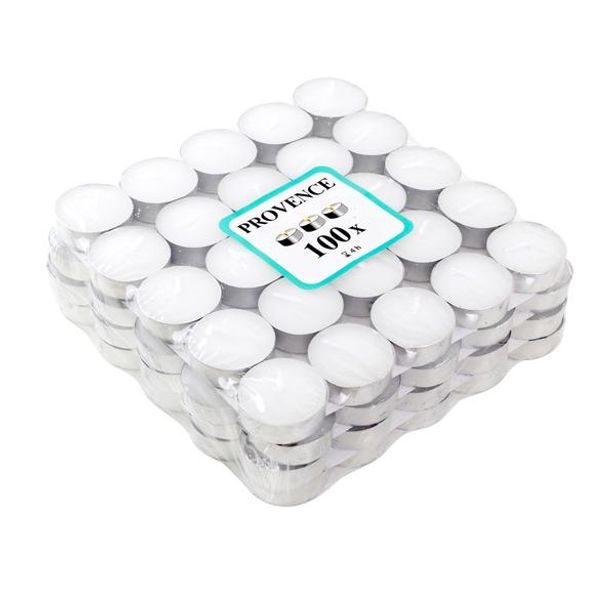 Provence Čajová svíčka 100 ks bílá, 4 x 1, 4 cm_hamashop