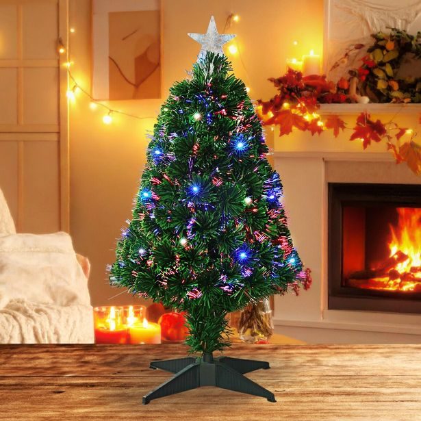 HOMESTYLING Vánoční stromeček s LED osvětlením 90 cm barevný KO-AFB000130