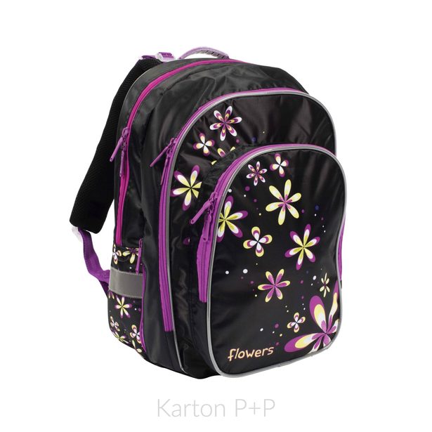 Školní batoh ERGO fashion kytky 3-201A