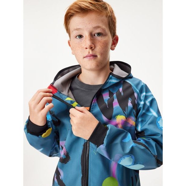 Unuo, Dětská softshellová bunda s fleecem Basic, Kobaltová, Fantazie