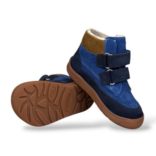 Chlapecké celokožené barefoot boty Richter s membránou
