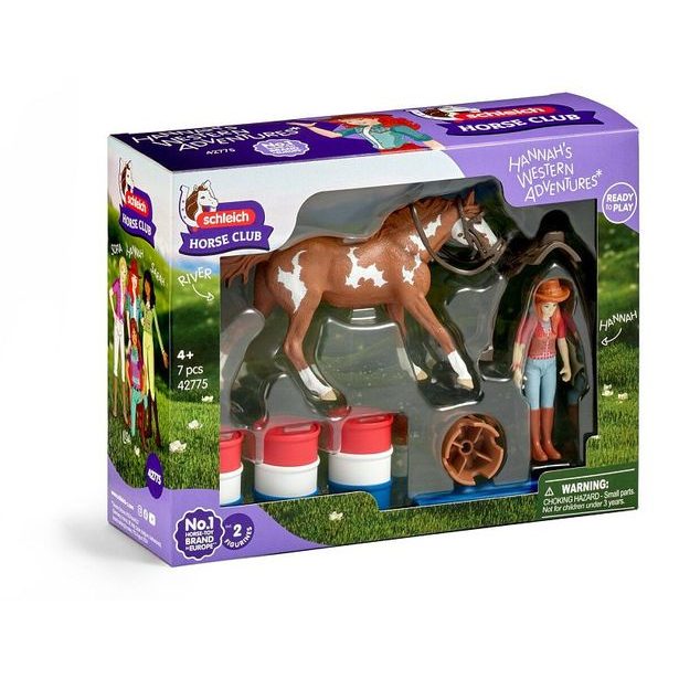SCHLEICH Hannah s koněm a překážkami